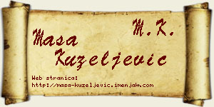 Maša Kuzeljević vizit kartica